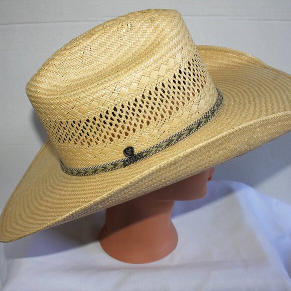 Ariat Other - Ariat Men's 10-10 Straw Twisted Weave Cowboy Hat Size 7 1/8 # A73150